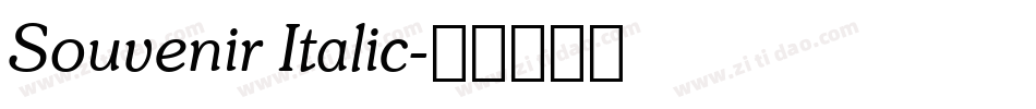 Souvenir Italic字体转换